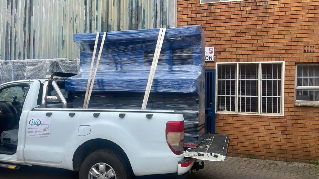 Mine workshop equipment wrapped & loaded for site delivery